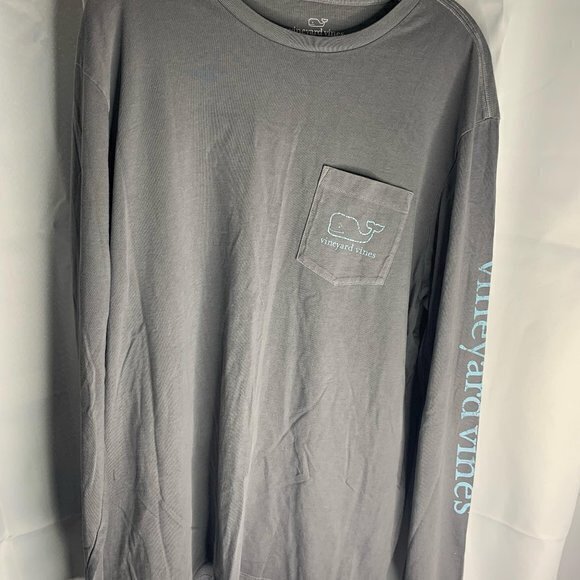 Vineyard Vines Other - Vineyard Vines Men's Burgee, Vintage Whale Long-Sleeve Pocket Tee, Gray.